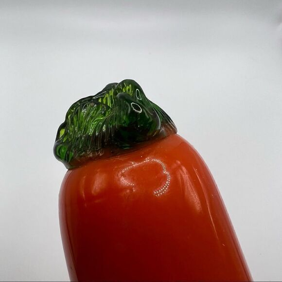 Vintage Glass Decorative Vegetable Carrot. Murano Style Decorative Glass - Picture 7 of 7